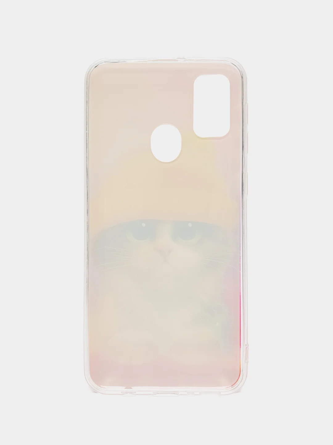 Голубой силиконовый чехол на Samsung Galaxy M21/M30s / Самсунг М21/М30s с рисунком, защита камеры
