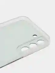 Бирюзовый чехол на Samsung Galaxy S22 Plus / Самсунг S22 Plus прозрачный, с рисунком, защита камеры