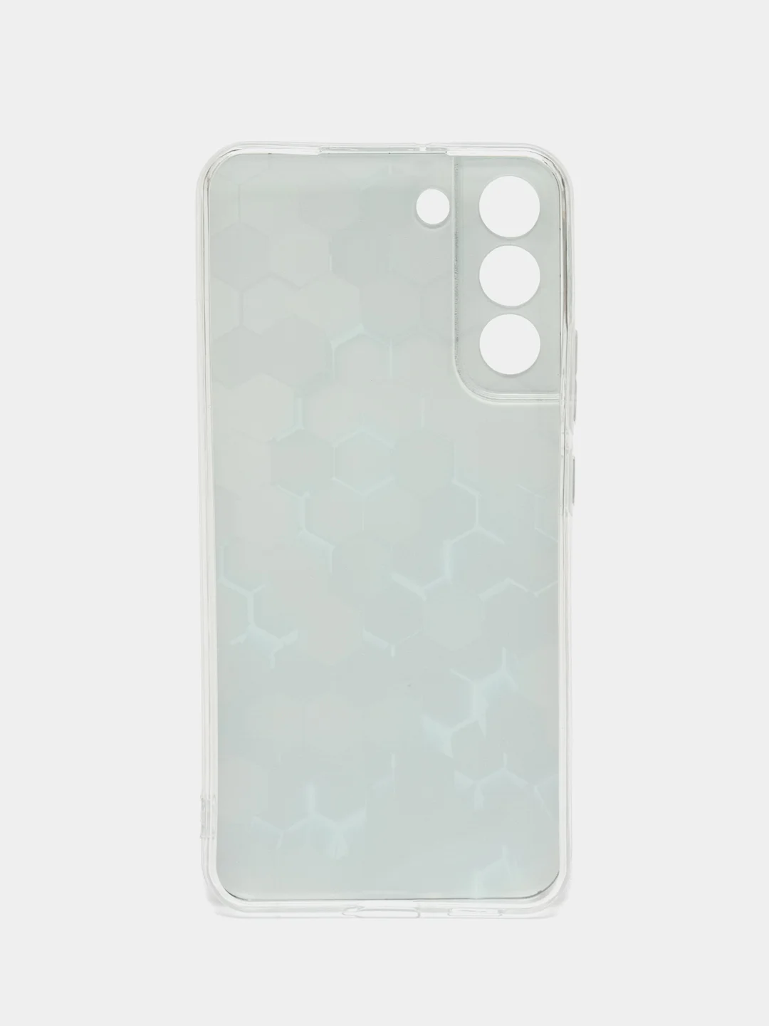 Бирюзовый чехол на Samsung Galaxy S22 Plus / Самсунг S22 Plus прозрачный, с рисунком, защита камеры