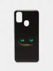 Черный силиконовый чехол на Samsung Galaxy M21/M30s / Самсунг М21/М30s с рисунком, защита камеры