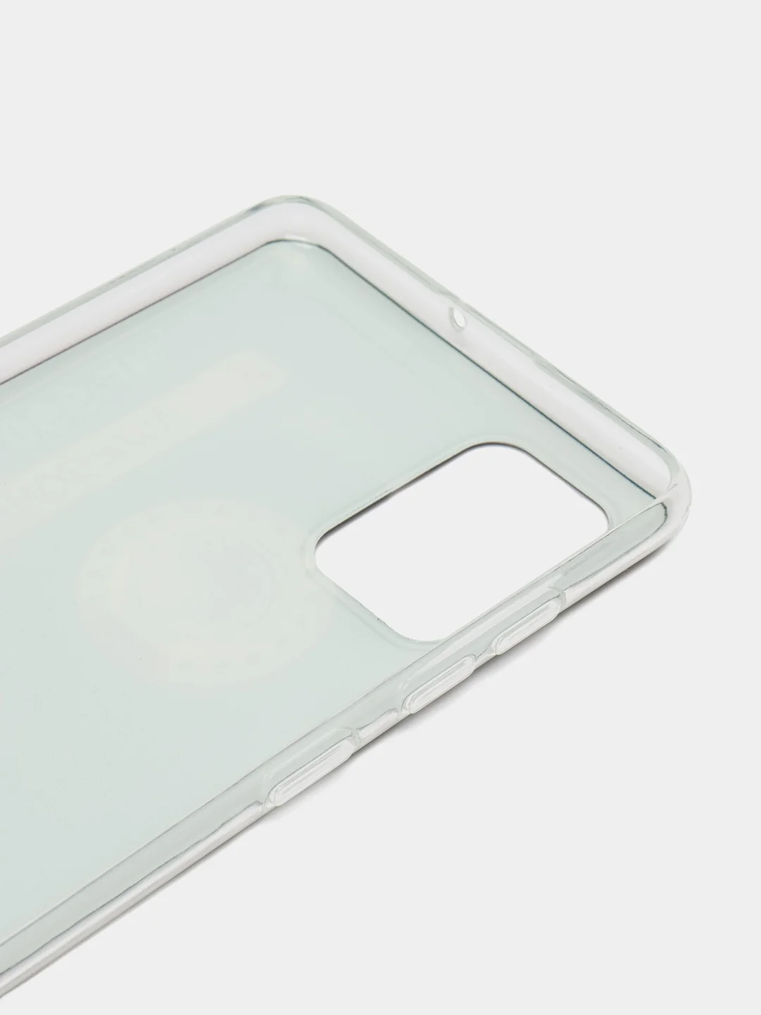Хром чехол на Samsung Galaxy A71 4G / Самсунг А71 4G прозрачный, с рисунком, защита камеры