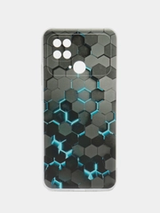 Силиконовый чехол на Xiaomi Poco C40 / Сяоми Поко С40 прозрачный с рисунком, защита камеры