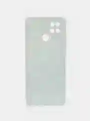 Бирюзовый силиконовый чехол на Xiaomi Poco C40 / Сяоми Поко С40 прозрачный с рисунком, защита камеры