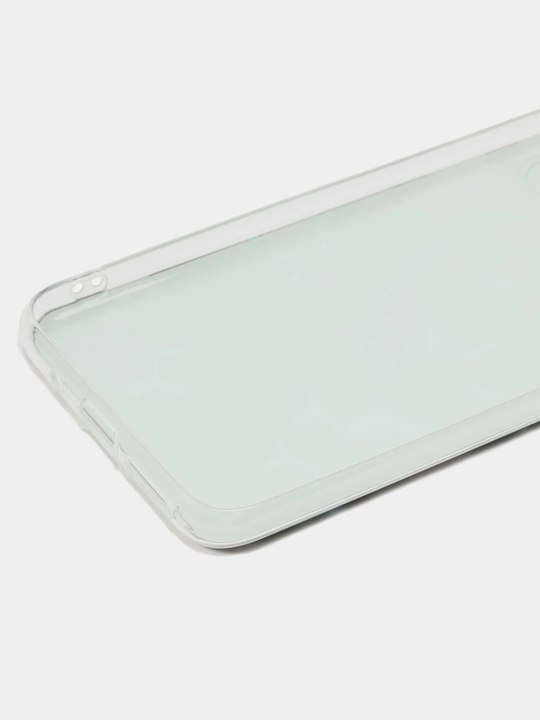 Бирюзовый силиконовый чехол на Xiaomi Poco C40 / Сяоми Поко С40 прозрачный с рисунком, защита камеры