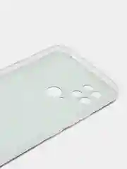 Бирюзовый силиконовый чехол на Xiaomi Poco C40 / Сяоми Поко С40 прозрачный с рисунком, защита камеры