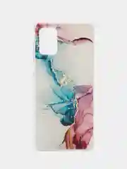 Ледяной чехол на Samsung Galaxy A71 4G / Самсунг А71 4G прозрачный, с рисунком, защита камеры