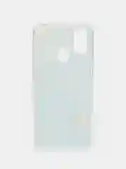 Светло-синий силиконовый чехол на Samsung Galaxy M21/M30s / Самсунг М21/М30s с рисунком, защита камеры