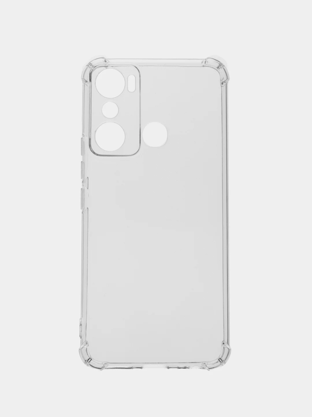 Серебряный чехол Infinix HOT 20i (Хот 20 ай), прозрачный, силиконовый