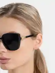 Черный очки солнцезащитные женские, квадратные