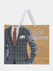 Пакет крафтовый вертикальный «Best gentleman», 30 х 26 х 9 см