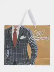 Пакет крафтовый вертикальный «Best gentleman», 30 х 26 х 9 см