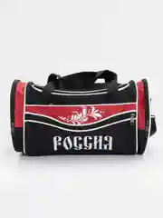 Черный малая спортивная сумка с надписью "Россия"