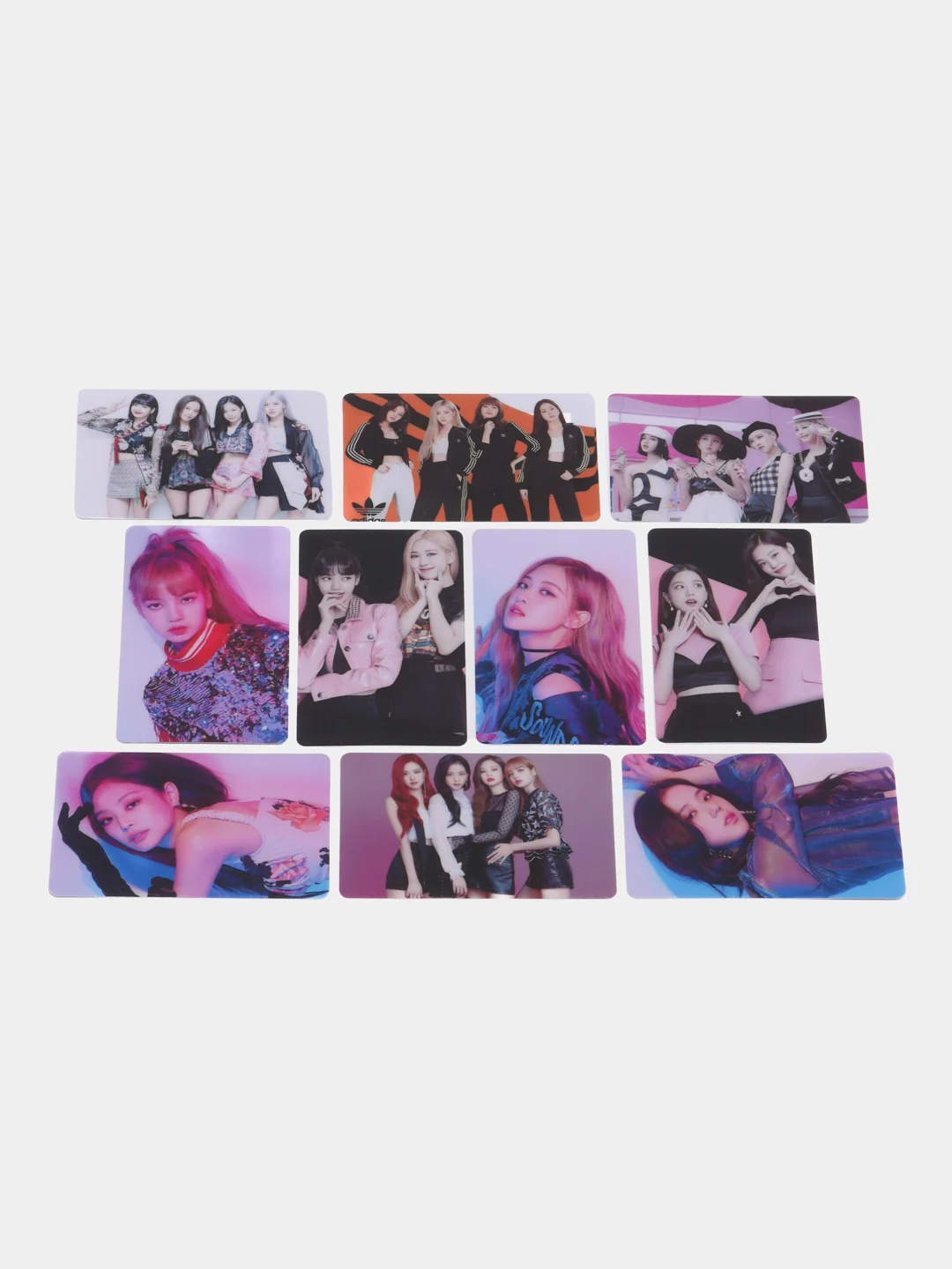 Кораллово-розовый наклейки-карточки K-POP Blackpink ( Блэкпинк ) 10шт