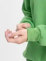 Зеленый свитшот женский, утепленный