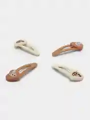 Белый заколки для волос, 4 штуки