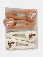 Белый заколки для волос, 4 штуки
