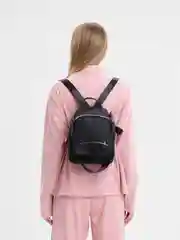 Черный портативный  небольшой женский рюкзак