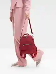 Красный портативный  небольшой женский рюкзак