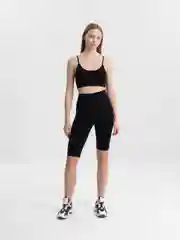 Коралловый спортивный женский костюм: шорты-велосипедки и топ