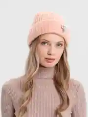 Пастельно-коралловый шапка женская "Ива"
