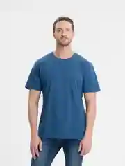 Индиго футболка мужская BarakaTtex однотонная, 100% хлопок, базовая