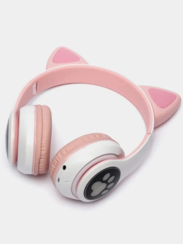 Беспроводные наушники, со светящимися кошачьими ушками, Bluetooth