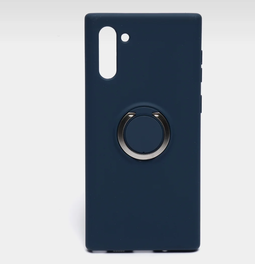 Синий чехол Samsung Note 10 Plus / Note 10 pro с бархатом внутри