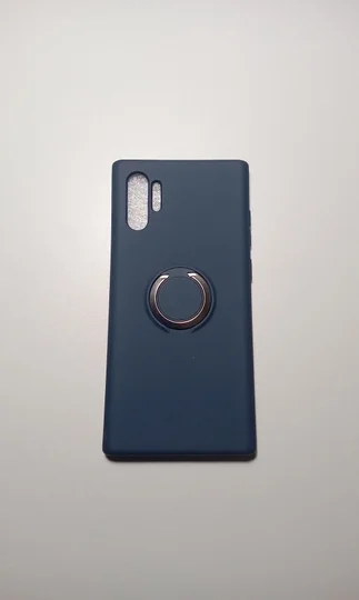 Синий чехол Samsung Note 10 Plus / Note 10 pro с бархатом внутри
