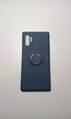 Синий чехол Samsung Note 10 Plus / Note 10 pro с бархатом внутри