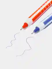 Белый ручка шариковая масляная. Цвет чернил синий