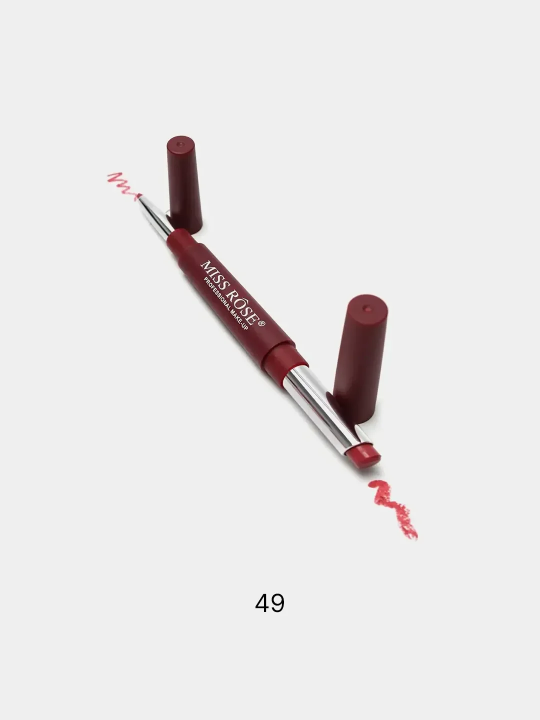 Карандаш для губ MISS ROSE HIGH PIGMENT, 2 в 1