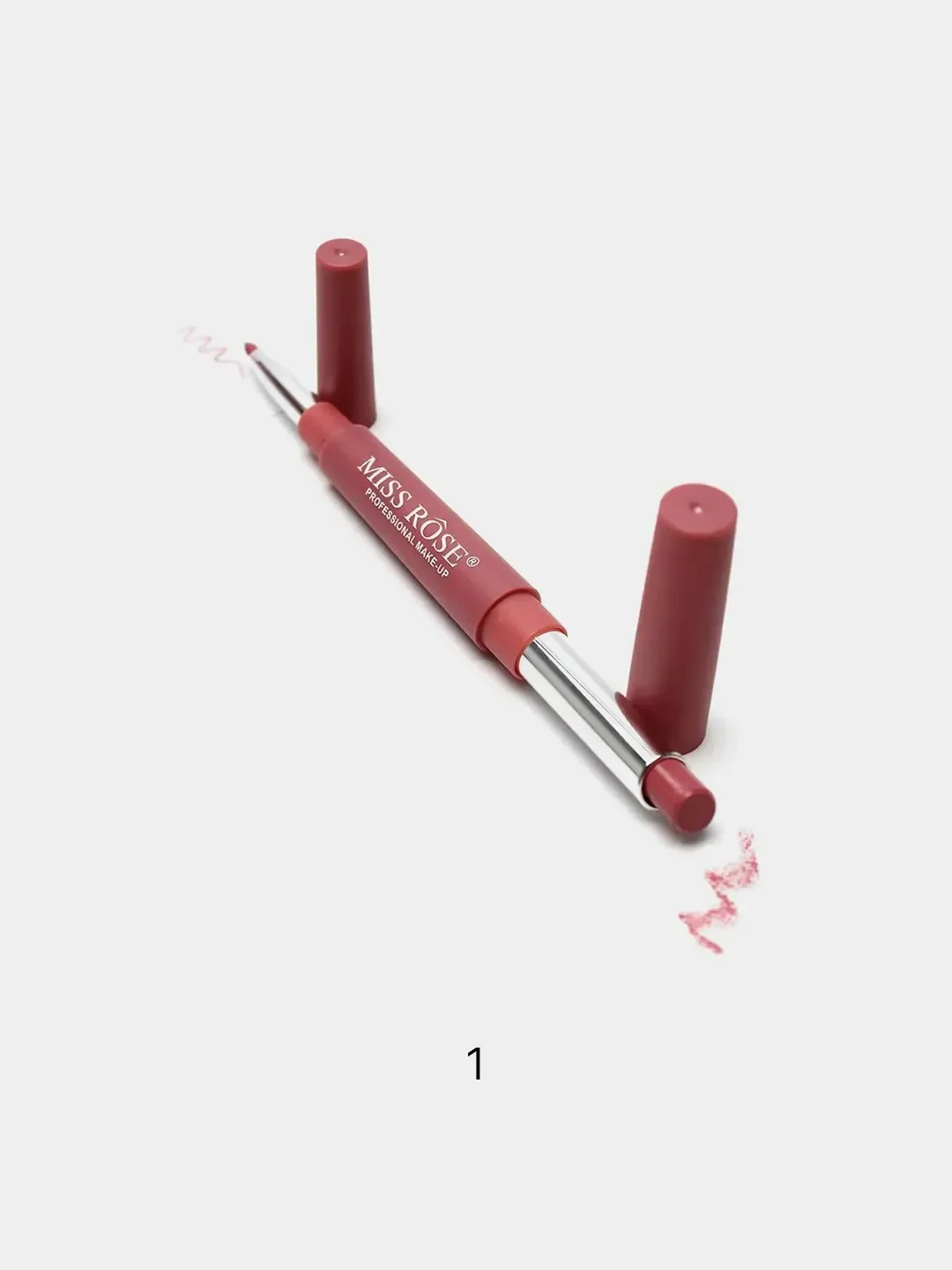 Карандаш для губ MISS ROSE HIGH PIGMENT, 2 в 1