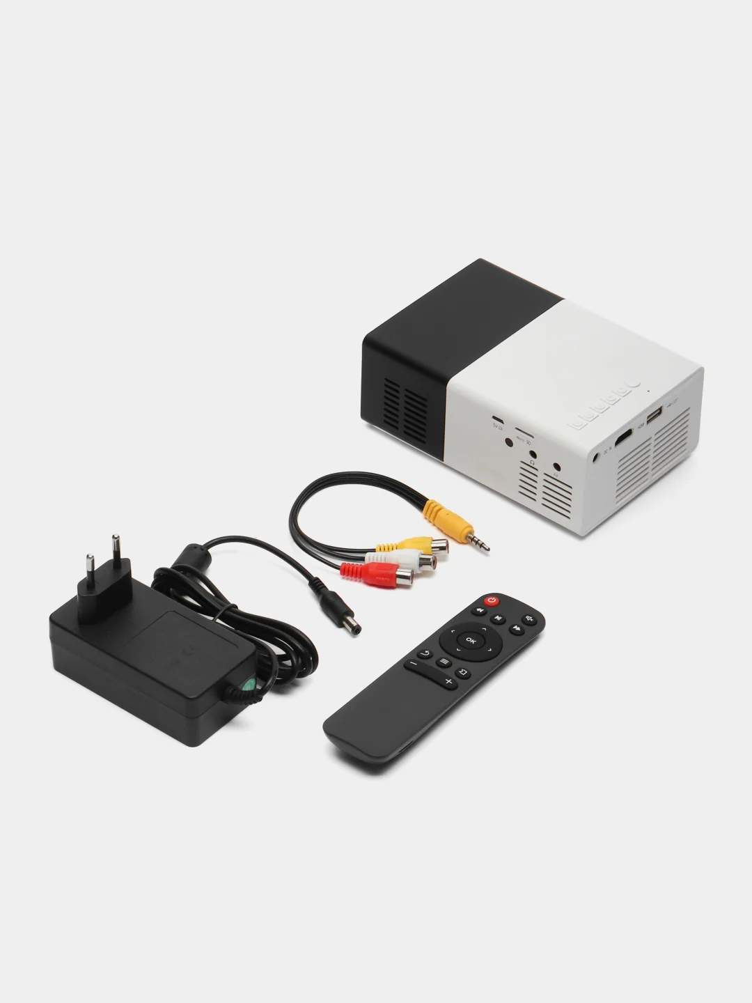 Черный портативный проектор с беспроводным подключением YG-300Plus 1080P WIFI multiscreen