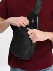 Серый мужская сумка, на плечо подарок на Новый год