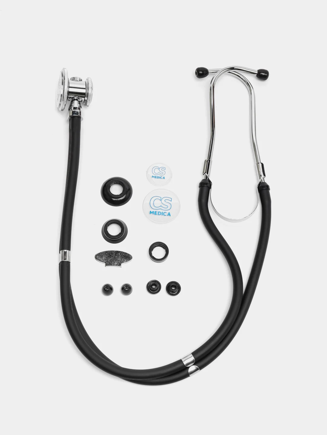 Черный фонендоскоп CS Medica CS-421, тип Раппапорт
