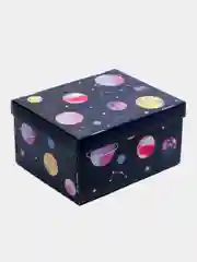 Синий большая подарочная коробка, складная, 31 х 25 х 16 см