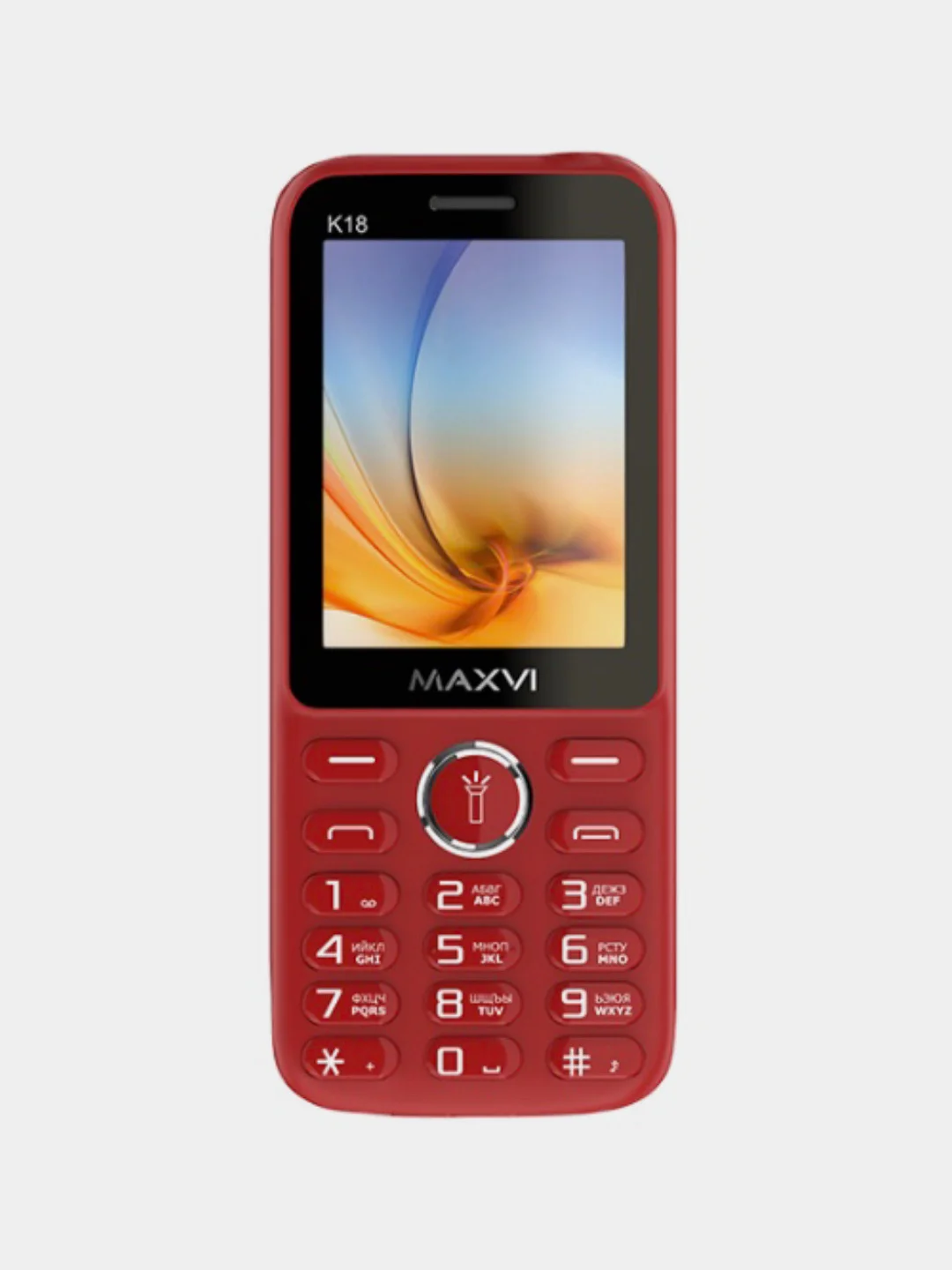 Красный мобильный телефон Maxvi K18, С КАМЕРОЙ, АККУМУЛЯТОР 800мАч