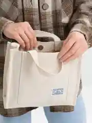 Белый сумка-шоппер женская, вельветовая, через плечо