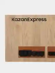 Стенд для стола проверки, с кармашками из кожи, цвет Гикори, 1200*500