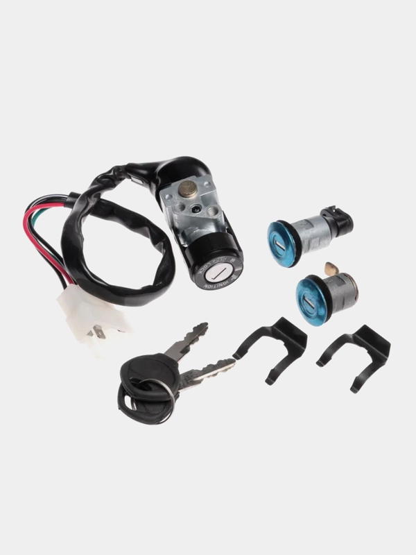 Комплект замков скутера 2-4T FT50QT, 4 контакта, зажигания, переднего ящика, седла