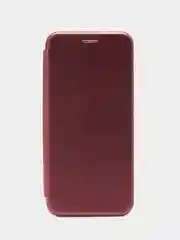 Бордовый чехол-книжка с визитницей для Realme C30, Narzo 50i защита телефона с отделом для карточки