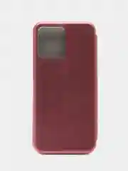 Бордовый чехол-книжка с визитницей для Realme C30, Narzo 50i защита телефона с отделом для карточки