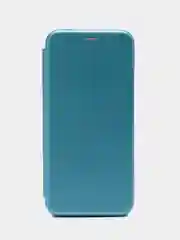 Голубой чехол-книжка с визитницей для Realme C30, Narzo 50i защита телефона с отделом для карточки
