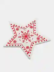 Желтый набр деревянных елочных Эко игрушек на нитке Сhristmas