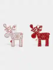 Белый набр деревянных елочных Эко игрушек на нитке Сhristmas