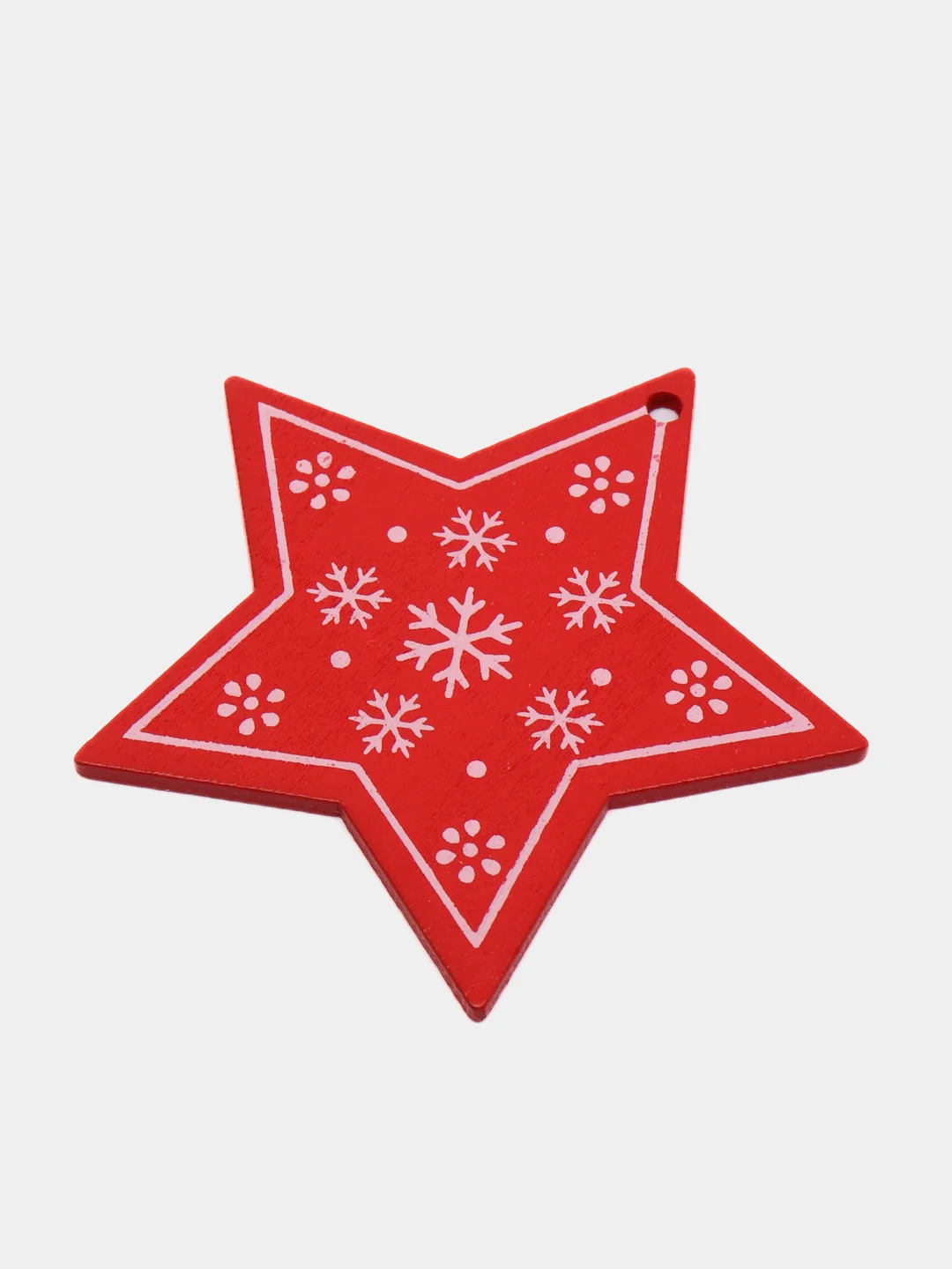 Аметистовый набр деревянных елочных Эко игрушек на нитке Сhristmas