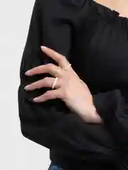 Белый набор акриловых  колец ,3 шт
