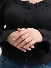 Белый набор акриловых  колец ,3 шт