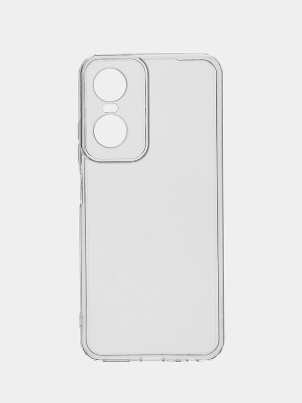 Плотный чехол для Tecno POP 6 Pro, с защитой камеры, силикон, прозрачный