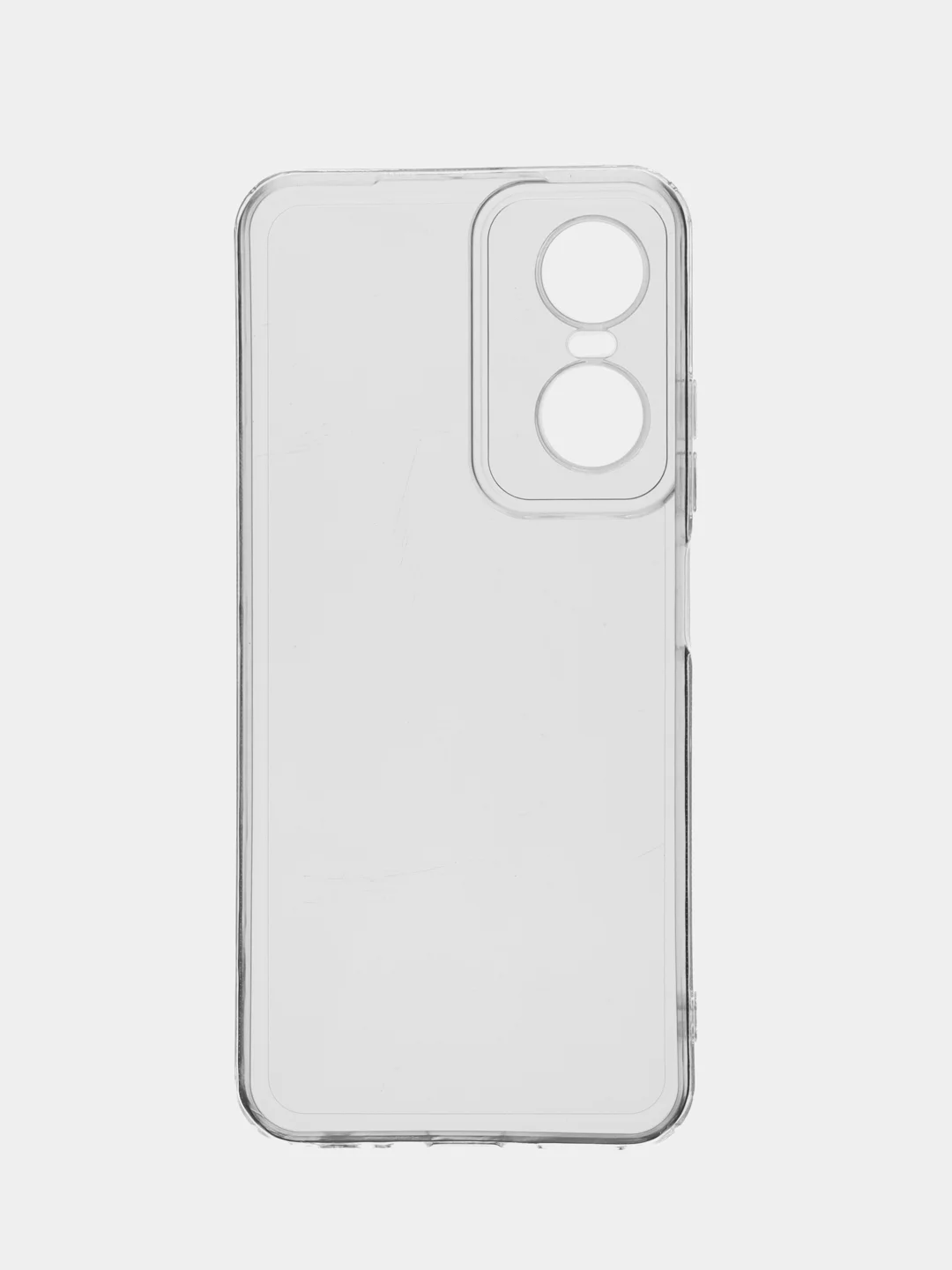 Плотный чехол для Tecno POP 6 Pro, с защитой камеры, силикон, прозрачный